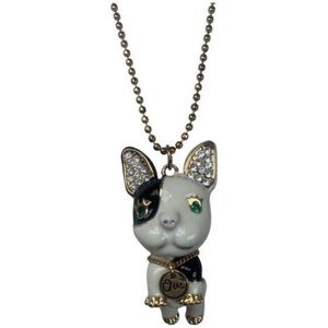 Betsy Johnson-French Bulldog Pendant Necklace